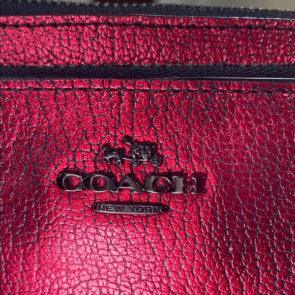 Coach Metallic Red Wristlet - Picture 2 of 10